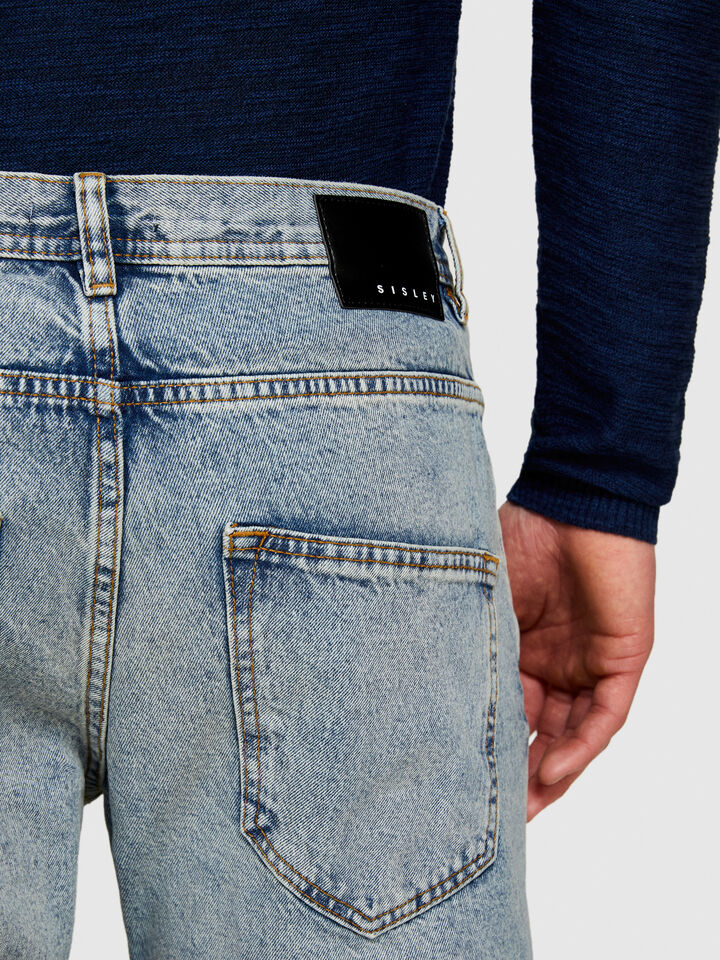Carrot fit jeans - men's slim fit jeans - Light Blue | Sisley image number 5